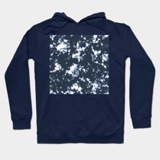 Navy blue Storm - Tie Dye Shibori Texture Hoodie